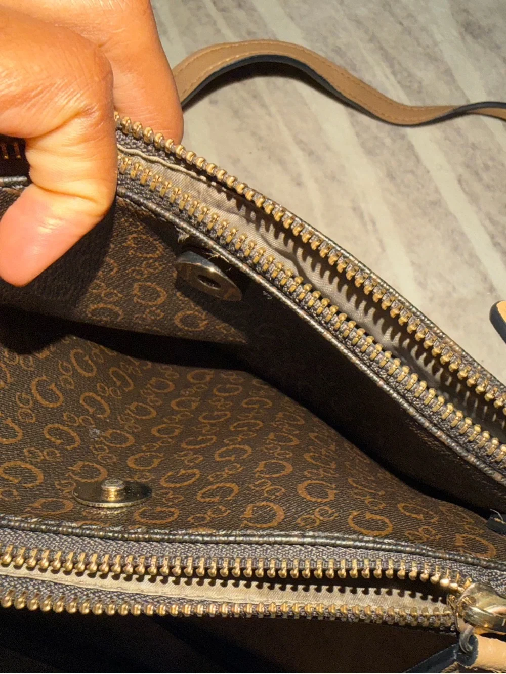 Michael Kors Gray MK Signature Crossbody Bag